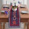 Blue Patriotic Red White Stars America 4th of July Memorial Day Independence Day Table Runner Decoration for Home Kitchen Holiday Party